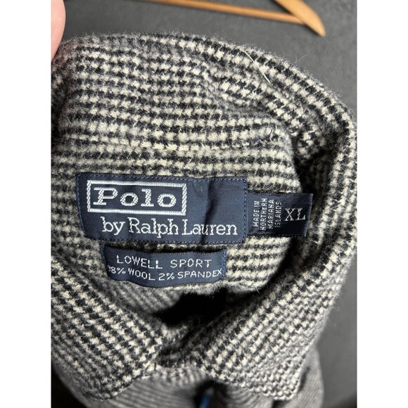 Polo Ralph Lauren Lowell Sport Flannel Shirt Houndstooth XL Wool Button Up - Picture 3 of 15